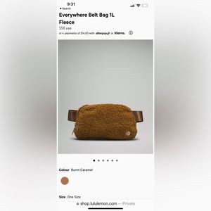 Lululemon Everywhere Fleece Belt Bag Crossbody Bag (NEW WITH TAG)